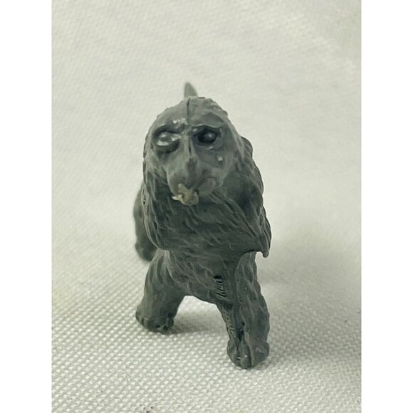 Vintage Toy Cocker Spaniel Dog Figurine Solid Hard Acrylic Plastic Gray 1x1 Inch - Picture 7 of 8